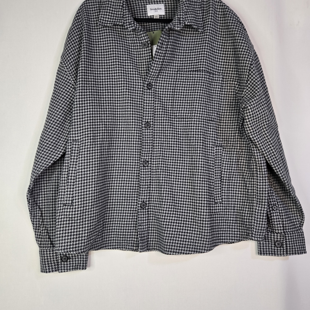 Goodfellow & Co Men's Size XXL Houndstooth Button Up Flannel Shirt NWT